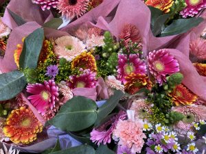 kolorowe kwiaty z przeznaczeniem do sprzedaży w sieciach retailowych.